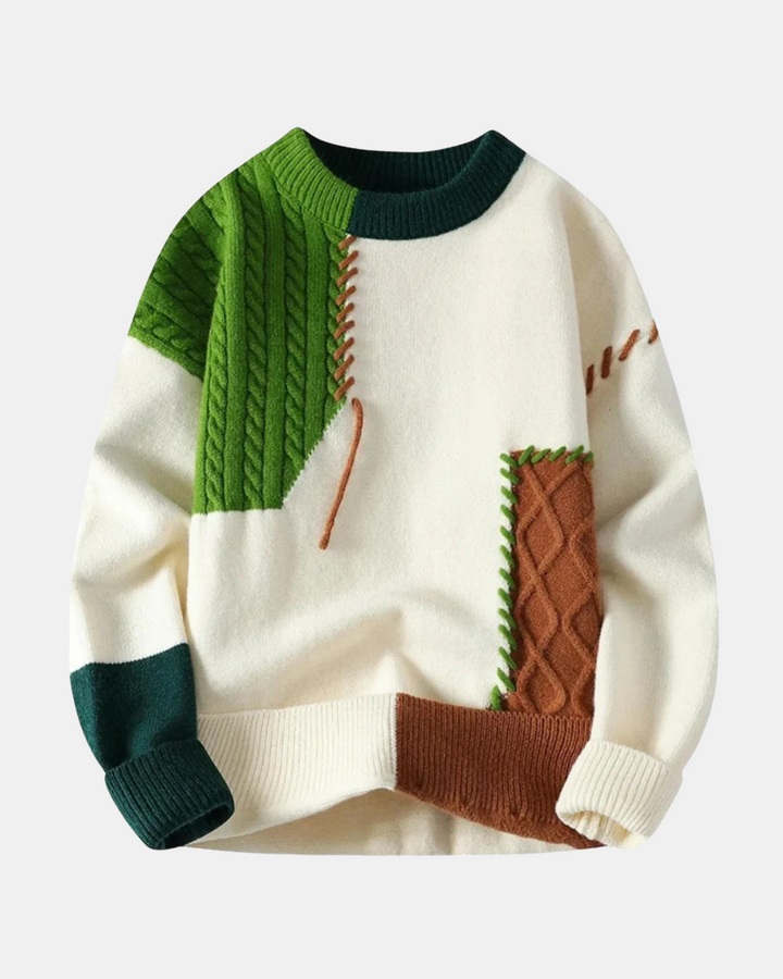 Erick | Trendy Patchwork Sweater