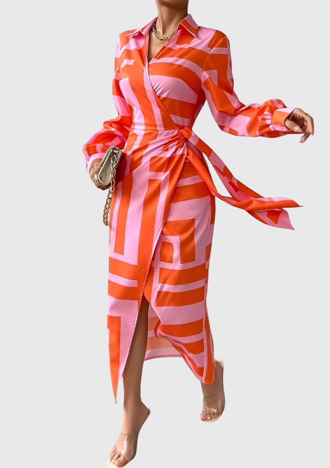 Everly™ | Elegant Printed Wrap Dress