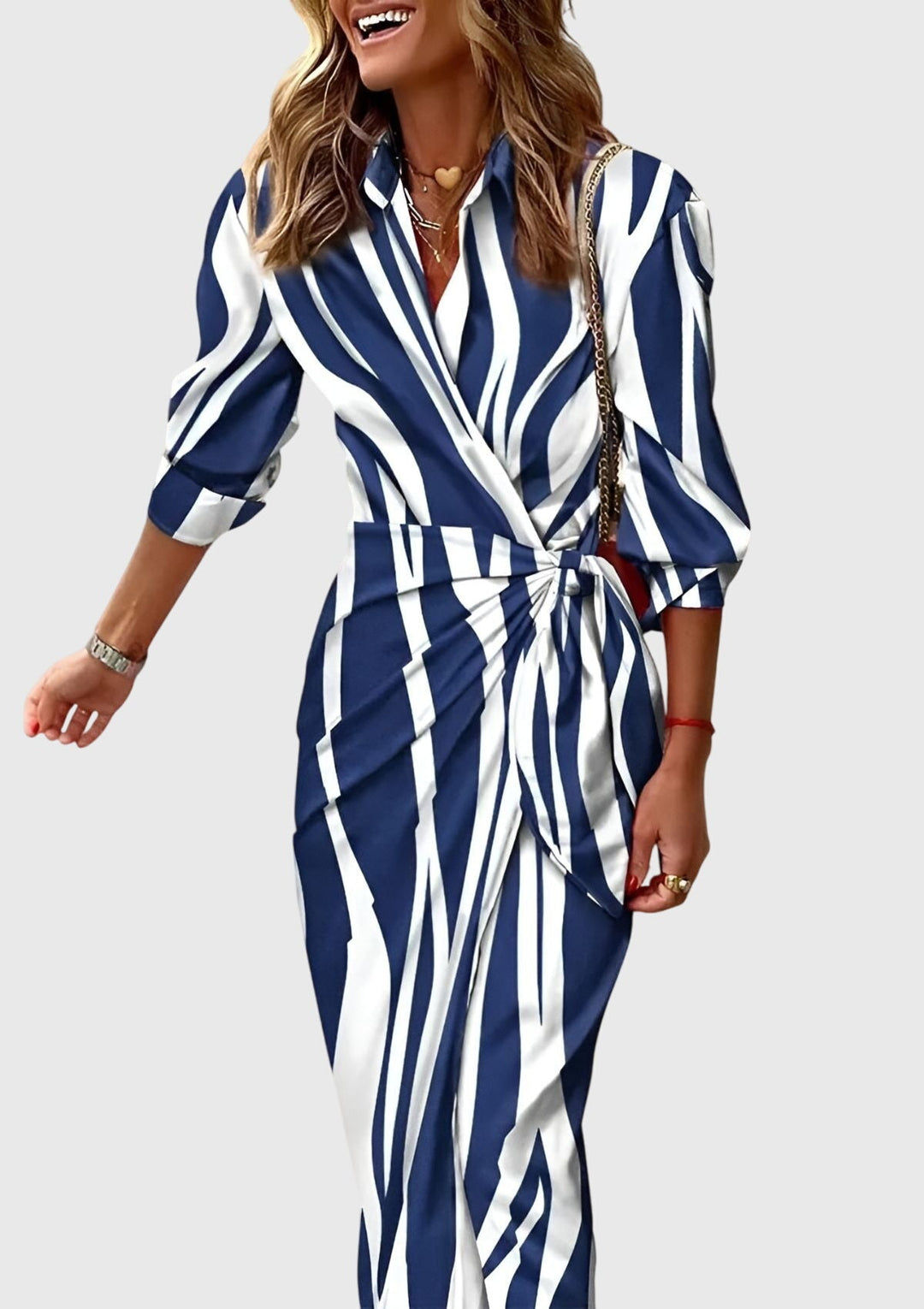 Everly™ | Elegant Printed Wrap Dress
