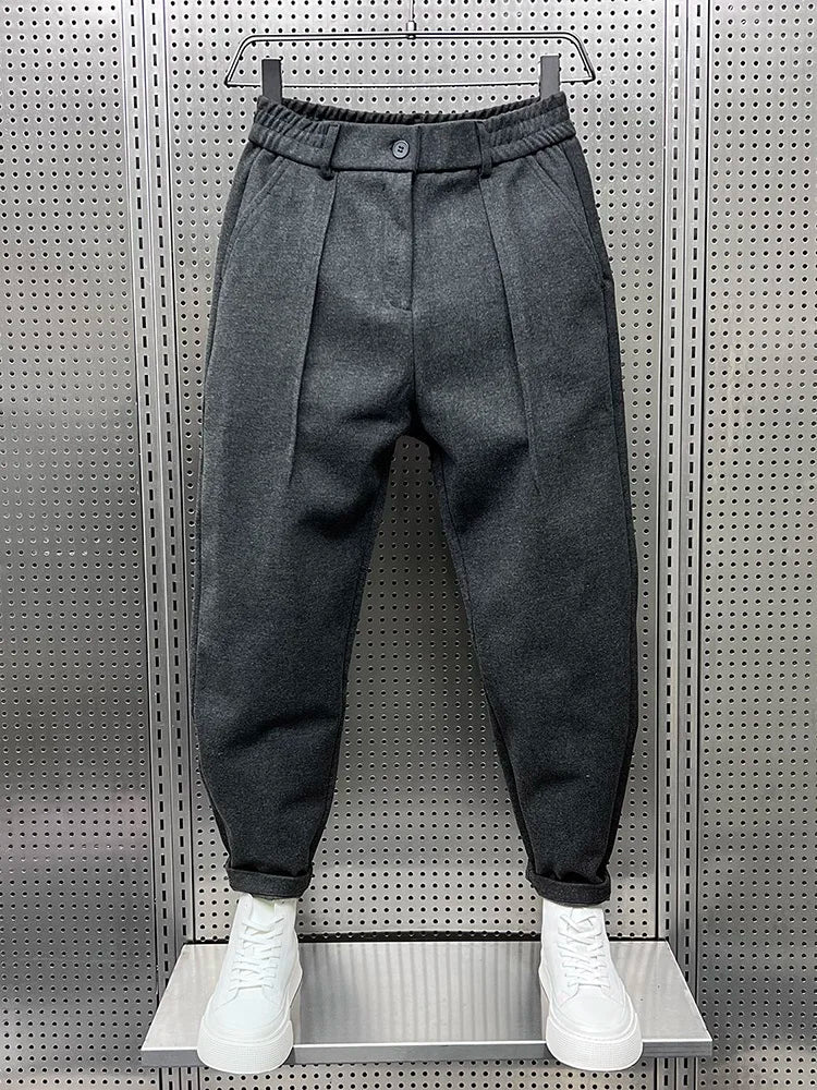 Matthew | Classic Textured-Look Trousers