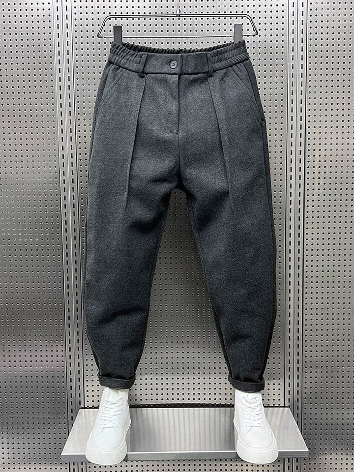 Matthew | Classic Textured-Look Trousers