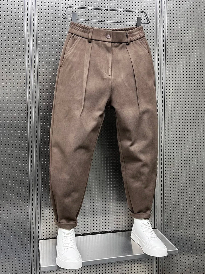 Matthew | Classic Textured-Look Trousers