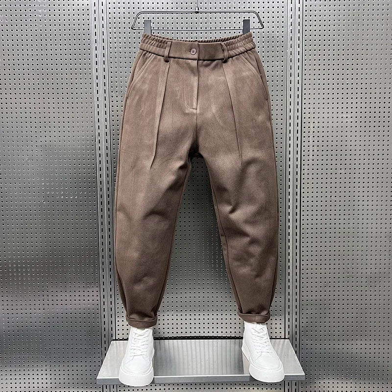 Matthew | Classic Textured-Look Trousers