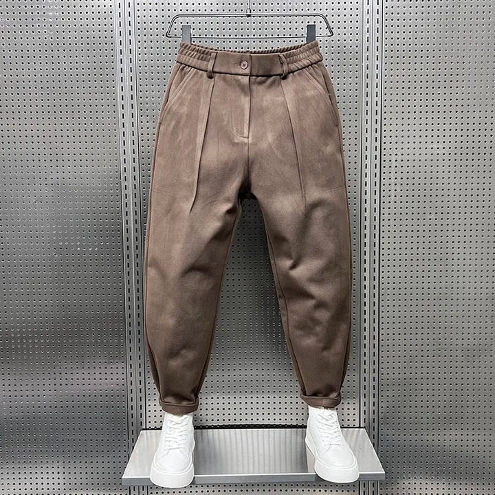 Matthew | Classic Textured-Look Trousers