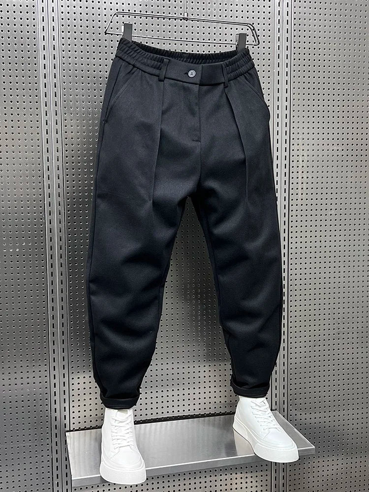 Matthew | Classic Textured-Look Trousers