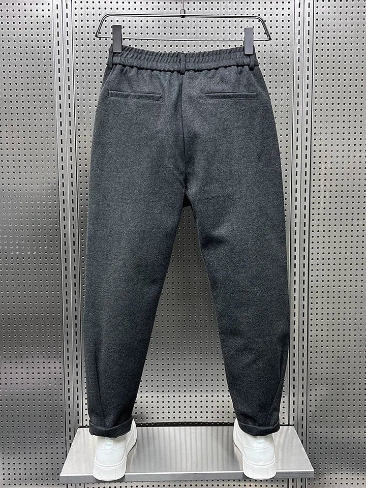 Matthew | Classic Textured-Look Trousers