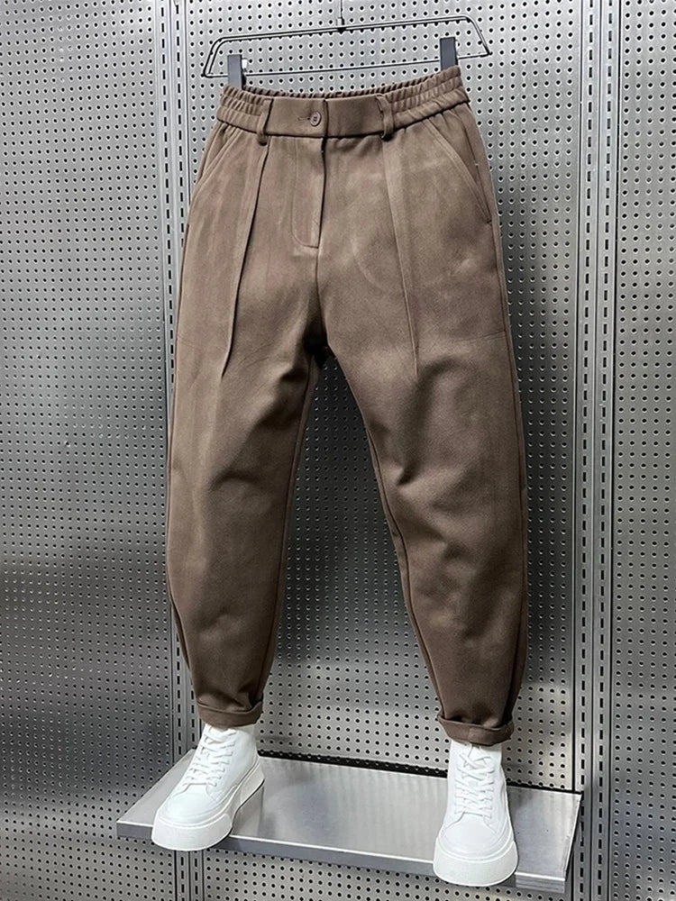 Matthew | Classic Textured-Look Trousers