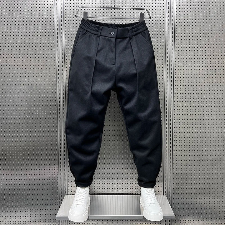 Matthew | Classic Textured-Look Trousers
