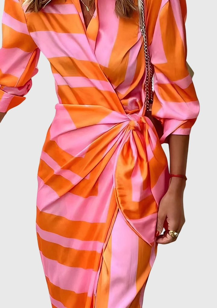Everly™ | Elegant Printed Wrap Dress